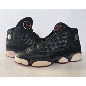 Nike Air Jordan Shoes 13 GS 4Y  XIII Retro Bred Playoffs Black Red 414574-002